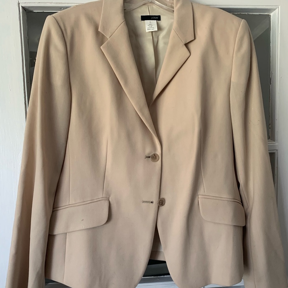 J. Crew Cream Wool Blazer